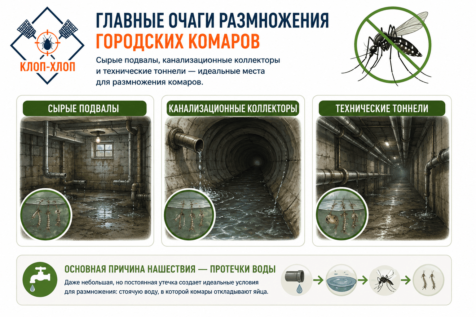 Ареал обитания, размножение, вредоносность комаров
